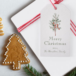 Vintag Juniper Branch Custom Holiday Custom Geschenkanhänger