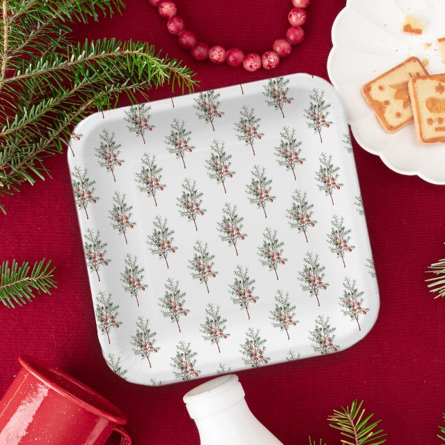 Vintag Juniper Greenerity Pattern Pappteller (Von Creator hochgeladen)