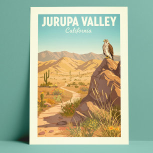 Vintag Jurupa Tal Kalifornien Postkarte