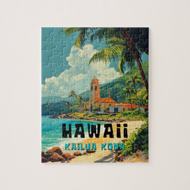 Vintag Kailua Kona Hawaii Beach (Vertikal)