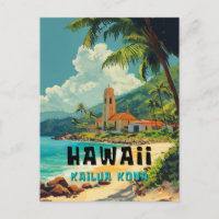 Vintag Kailua Kona Hawaii Beach