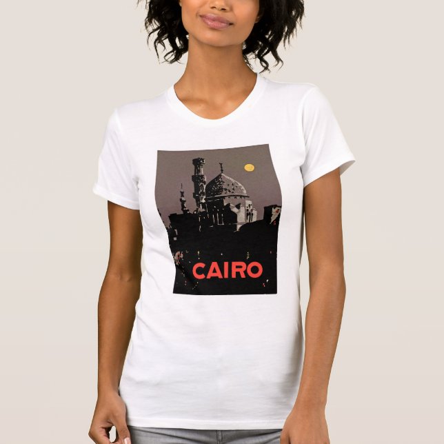 Vintag Kairo Poster T-Shirt (Vorderseite)