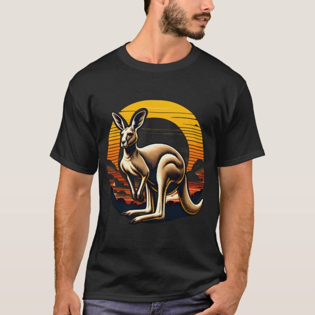Vintag Kangaroo Sun T-Shirt (Vorderseite)