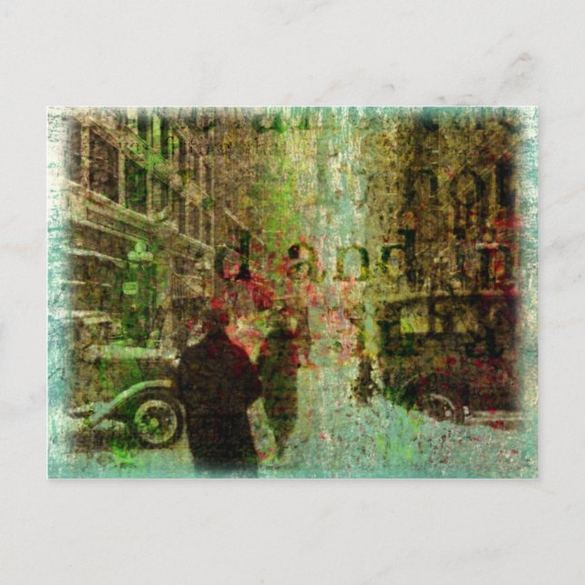 Vintag Kansas City Grunge Collage Postkarte (Vorderseite)