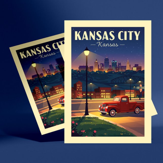 Vintag Kansas City Postkarte (Von Creator hochgeladen)
