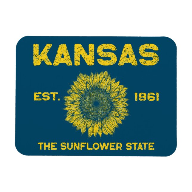 Vintag Kansas Magnet (Horizontal)