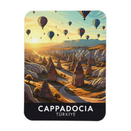 Vintag Kappadokien Türkei Heißluftballons Reisen Magnet
