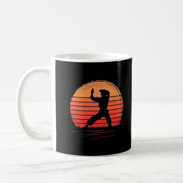 Vintag Karate Martial Arts Retro Kaffeetasse (Links)