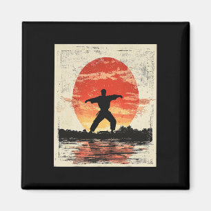 Vintag Karate Not Silhouette Japanischer Mart Magnet