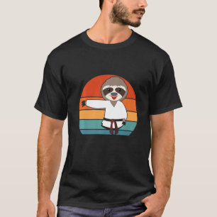 Vintag Karate Sloth Lazy Karate Taekwondo Kostüme T-Shirt