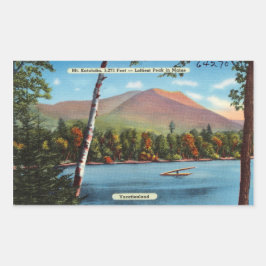 Vintag Katahdin Postcard Rechteckiger Aufkleber