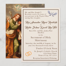 Vintag-katholische Hochzeitseinladung Einladung