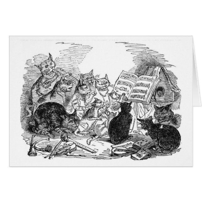 Vintag - Katzen, die Musik machen, (Vorderseite (Horizontal))