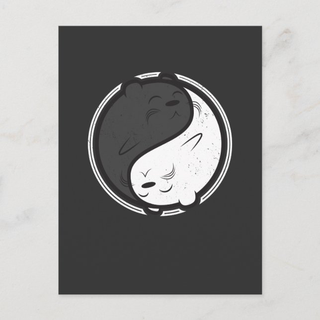 Vintag Kawaii Niedlich Otter Shirt Postkarte (Vorderseite)