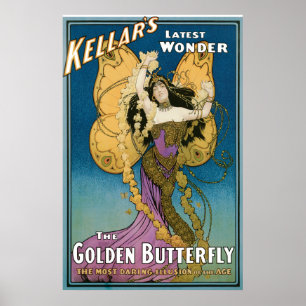 Vintag Kellars der goldene Schmetterling Poster