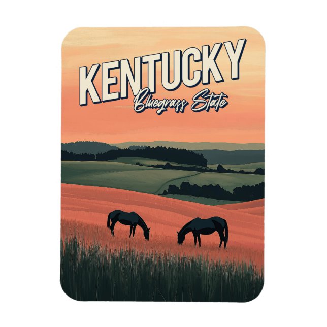 Vintag Kentucky Travel Magnet (Vertikal)