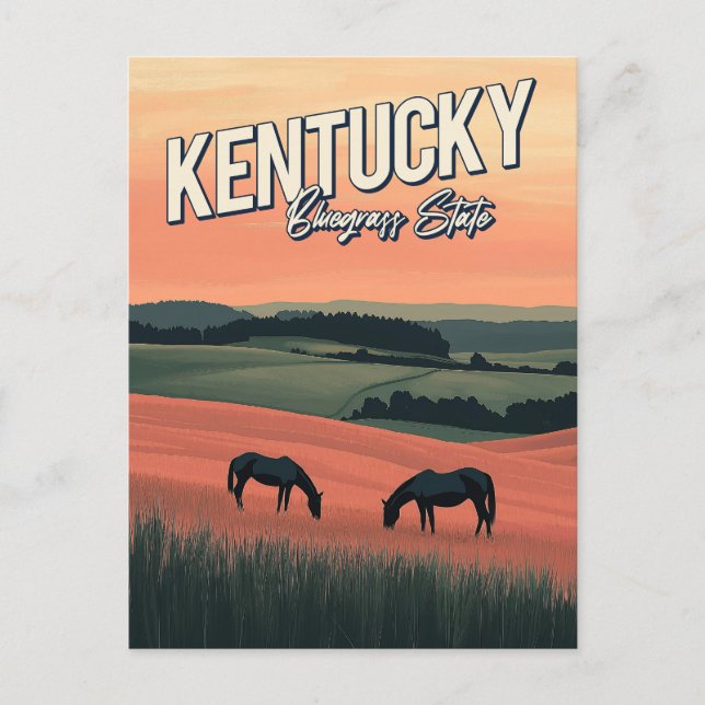 Vintag Kentucky Travel Postkarte (Vorderseite)