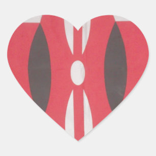 Vintag Kenya Flag Harambe Design Herz-Aufkleber