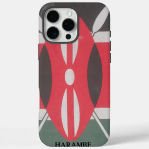 Vintag Kenya Flag Harambe Design iPhone 16 Pro Max Hülle