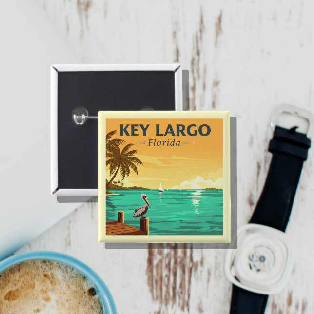 Vintag Key Largo Florida Button (Von Creator hochgeladen)