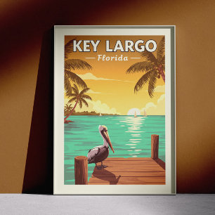 Vintag Key Largo Florida Poster
