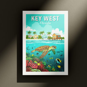 Vintag Key West Florida Postkarte