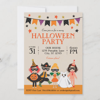 Vintag Kids Halloween-Party Einladung