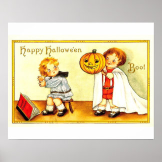 Vintag Kids Happy Halloween Poster