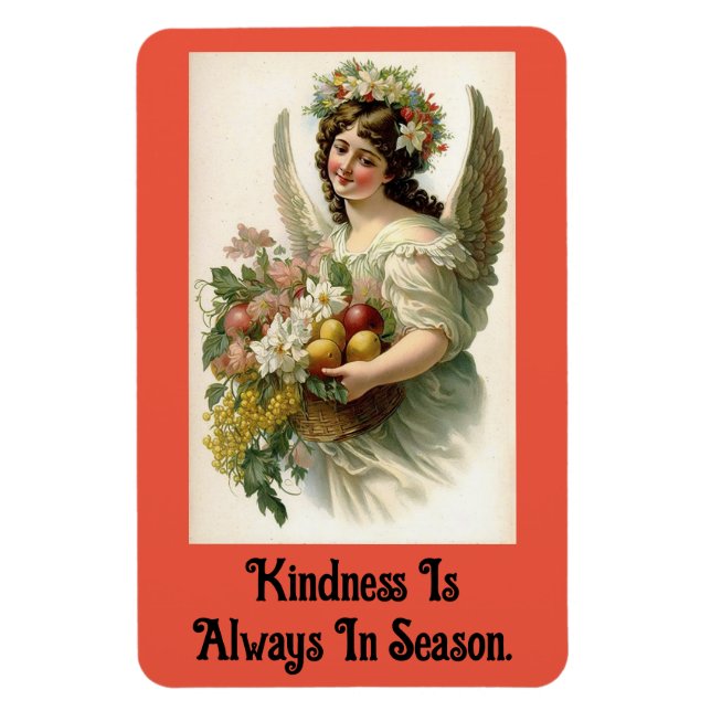 Vintag Kindness Angel Flexible Magnet (Vertikal)