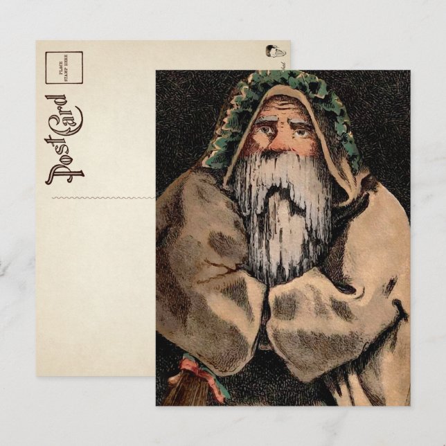 Vintag King Winter Postcard Postkarte (Vorne/Hinten)