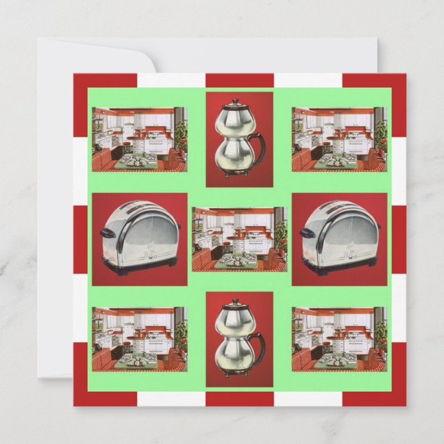 Vintag Kitchen Dusche Ankündigung Einladung (Vorderseite)