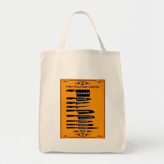 Vintag Kitchen Fish Filtriermesser Tragetasche (Vorne)