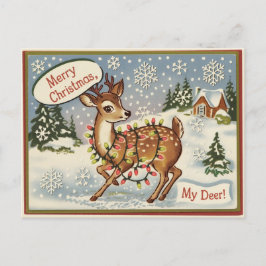 Vintag Kitsch Dei Weihnachten Postkarte