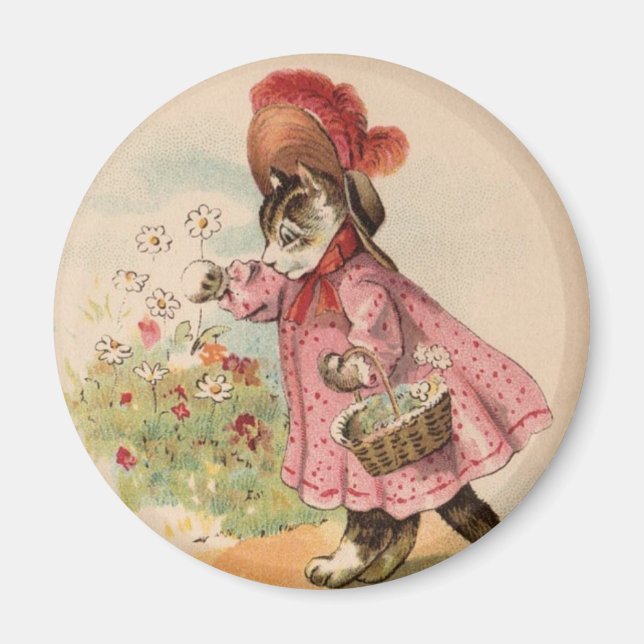 Vintag Kitty Magnet (Vorne)