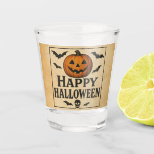 Vintag/klassisch Halloween Jack-o-Laterne Schnapsglas