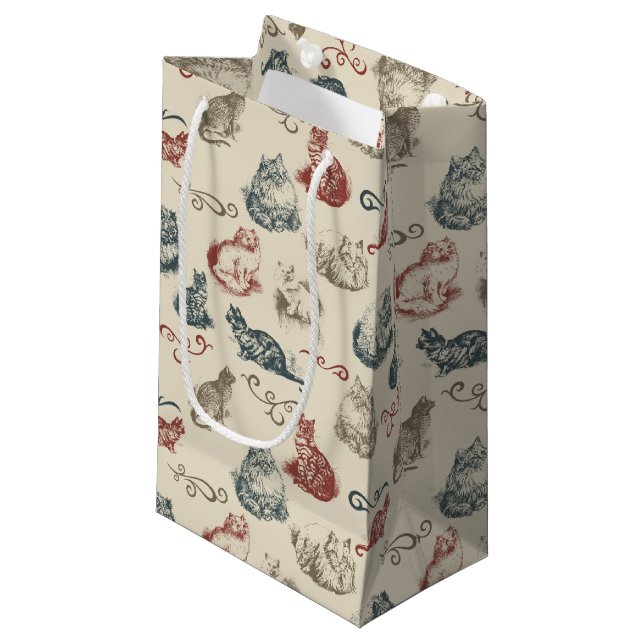 Vintag Kleine Geschenktüte (Vorderseite Schrägansicht)