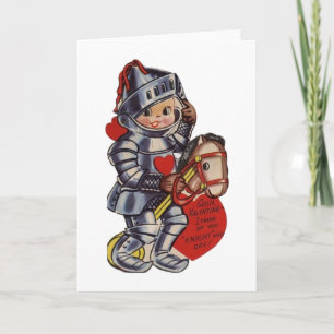 Vintag Knight Valentine Feiertagskarte