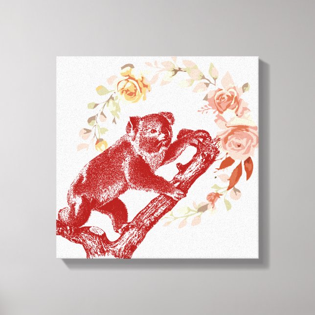 Vintag koala leinwanddruck (Vorderseite)