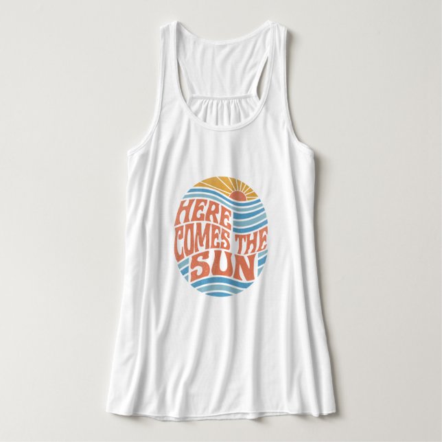 Vintag kommt die Sonne Tank Top (Design Vorderseite)