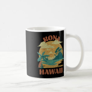 Vintag Kona Beach Hawaii Surf Hawaiian Surfing Kaffeetasse
