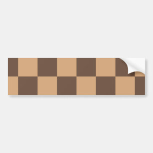 Vintag kontrolliert in Warm Browns Autoaufkleber