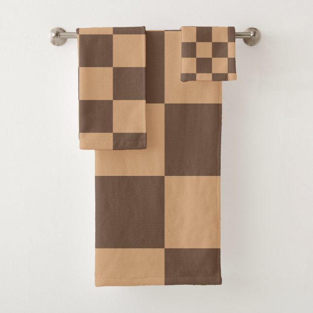 Vintag kontrolliert in Warm Browns Badhandtuch Set (Insitu)
