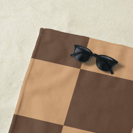 Vintag kontrolliert in Warm Browns Strandtuch