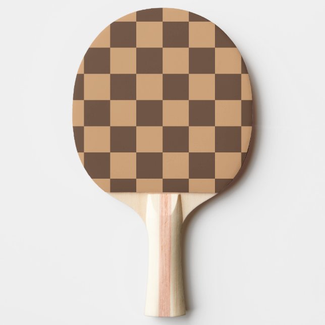 Vintag kontrolliert in Warm Browns Tischtennis Schläger (Vorderseite)