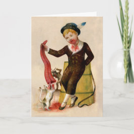 Vintag Krampus Tongue Weihnachtskarte Feiertagskarte