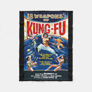 Vintag Kungfu Karate Bjj Martial Arts Movie Retro Fleecedecke