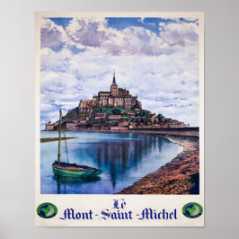 Vintag L.Pecheuy 1930 Mont Daint Michel Travel Poster