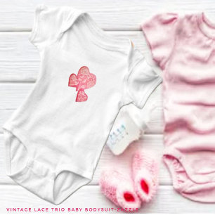 Vintag Lace Trio Baby Strampler