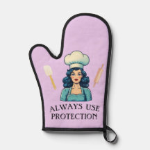 Vintag Lady Funny Oven Mitt