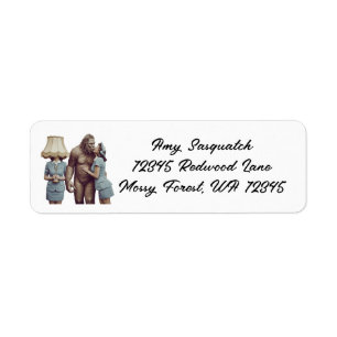 Vintag Lady Kissing Sasquatch